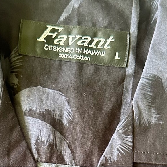 Favant Mens Hawaiian Shirt Tiki Lounge Beer‎ Bottle Short Sleeve Button Sz Large - Picture 4 of 5